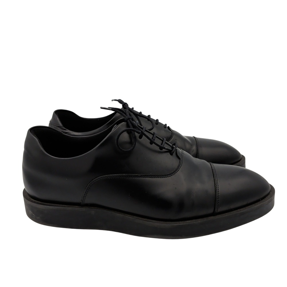 Wolf‎ & Shepherd Closer Cap Toe Black Leather Hybrid Oxford Shoes Mens 10 M